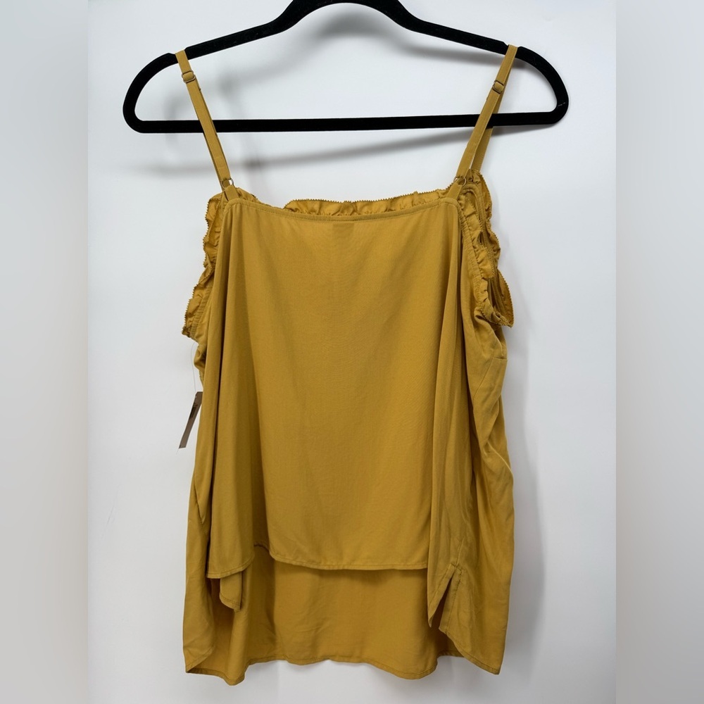 NWT Old Navy Yellow Viscose Top Large - Picture 4 of 7